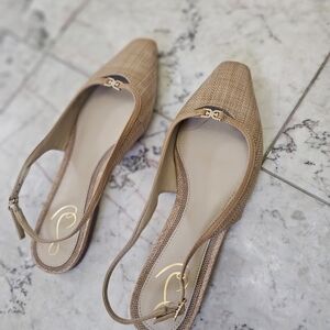 Sam Edelman Tan Slingback Flats